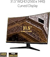ASUS TUF Gaming VG32VQ1B 32″ 1440P HDR Curved Monitor — image 3