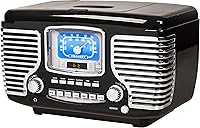 Crosley CR612B-BK Corsair Retro AM/FM Alarm Clock Radio and CD Player with Bluetooth Speakers — image 2