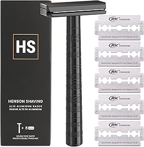 Henson Shaving Razor - Jet Black Double Edge Safety Razor