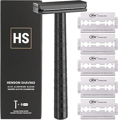 Henson Shaving Razor - Jet Black Double Edge Safety Razor