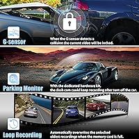 AMprime Mirror Dash Cam with 1080P Front and Rear Cameras — image 5