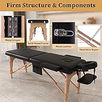 civama Portable Massage Table Black — image 6