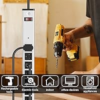 Oviitech 10-Outlets Aluminum Power Strip with 6-ft Extension Cord — image 5