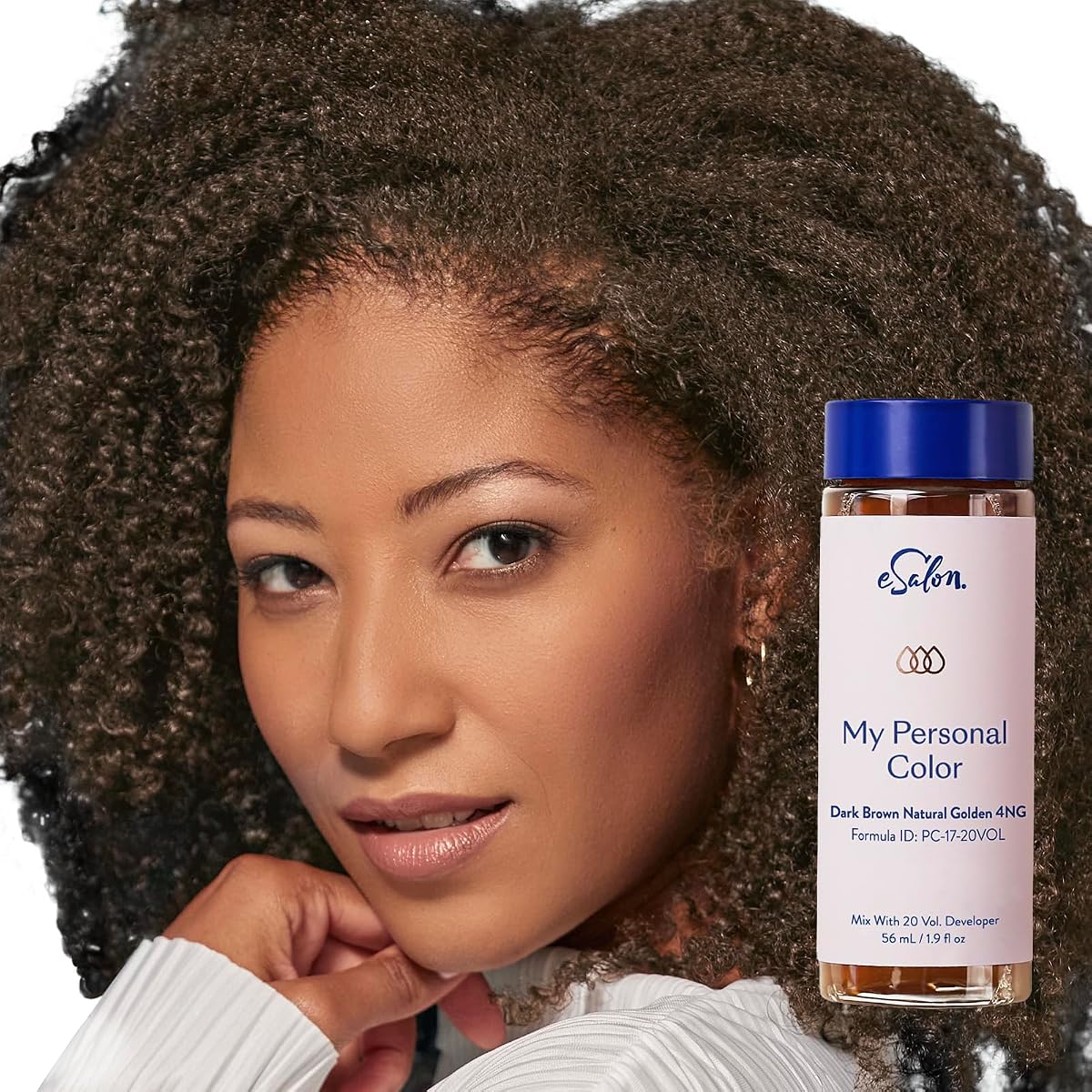 eSalon Permanent Hair Color Kit - Dark Brown Natural Golden 4NG ...