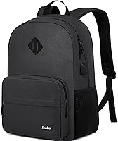 Kuosdaz Black Backpack for School Teen Boys & Girls 17.3 Inch Laptop — image 1
