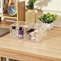 Cq Acrylic Clear Stacking Makeup Organizer with 8 Drawers — image 6
