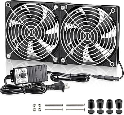 GDSTIME Big Airflow Dual 120mm Fans with Speed Controller