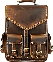 KomalC Leather Backpack Rucksack for Men and Women — image 1