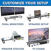 Mount-It! 39″ Extra Long Dual Monitor Stand Riser — image 3