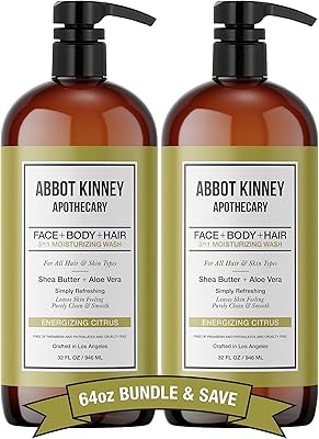Abbot Kinney Apothecary 3-in-1 Wash for Men (Energizing Citrus) - 32oz, 2 Pack