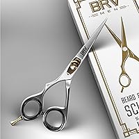 BRV MEN Left Handed Beard & Mustache Scissors 5.5″ - Silver — image 3
