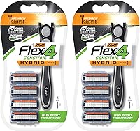 BIC Flex 4 Sensitive Hybrid Titanium Men's Disposable Razors, 8 Cartridges & 2 Handles — image 1