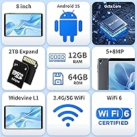Topsand Android 15 Tablet 8-inch, 12GB RAM, 64GB Storage — image 7