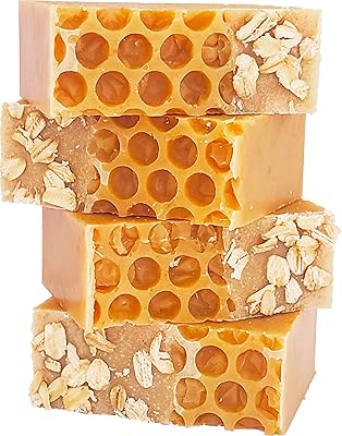 La Vie En Rose Goat Milk Soap Bars with Oatmeal & Honey (4 Bars)
