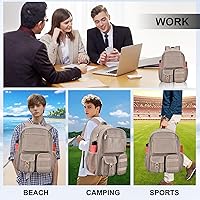 Mesh Backpack for School 25L Khaki Small — image 7