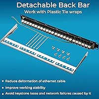 Rapink 24-Port Cat6A Patch Panel with Inline Keystone — image 6