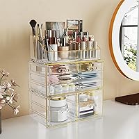 Delamu 3-Tier Makeup Organizer with Drawers — image 1