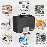 DocSafe Fireproof Photo Storage Box with Lock, 16 Inner 4″ x 6″ Photo Cases — image 6