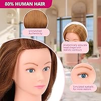 YODIDI Mannequin Head Human Hair 26-28 Inch #27-UB — image 3