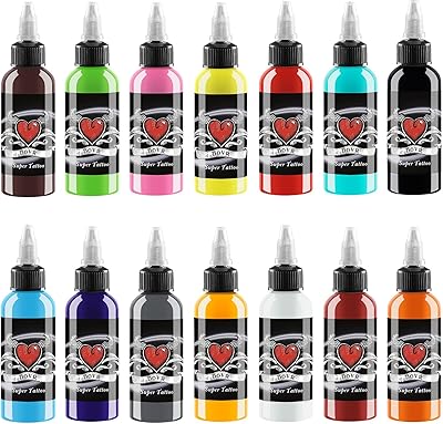 AYCOS 14-Color Tattoo Ink Set 30ml