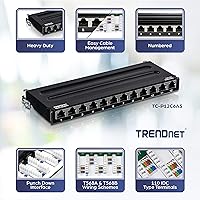 TRENDnet TC-P12C6AS 12-Port Cat6A Shielded Patch Panel — image 2