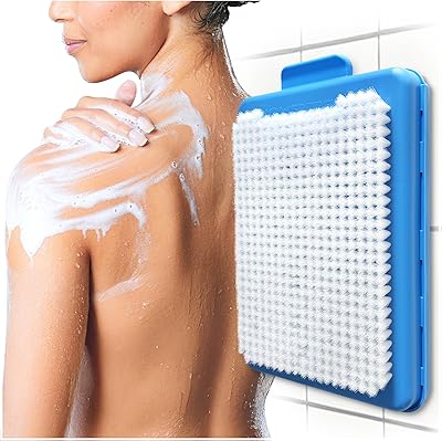 ShowerTree Wall-Mounted Back & Body Shower Scrubber (Blue)