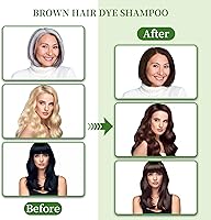 SHIHUANUO Hair Dye Shampoo 3-in-1 for Gray Hair Coverage (520mL, Brown) — image 3