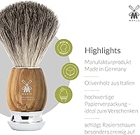 MÜHLE VIVO Olive Wood 4-Piece Pure Badger Razor Shaving Set — image 4