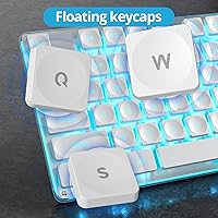 Owpkeenthy White Typewriter Gaming Keyboard — image 4