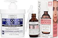 Advanced Clinicals 10% Glycolic Acid + Lactic Acid Body Lotion & Face Serum Set — image 1