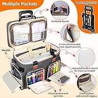 Sambois Rolling Teacher Tote Bag with Detachable Trolley — image 3