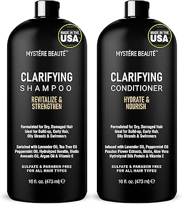 Mystére Beauté Clarifying Shampoo and Conditioner Set, 16 fl oz each
