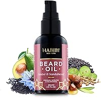 H HABIBI Amber & Sandalwood Beard Oil 2oz — image 1