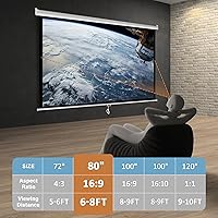 SUPER DEAL 80″ 16:9 HD Projection Screen — image 2