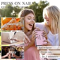 Jofay Fashion Chrome French Tip Press on Nails Set F — image 7