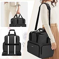 BAFASO 2 Layers Large Travel Makeup Bag with 3 Inner Removable Pouches — image 5