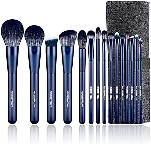 EIGSHOW Professional Makeup Brush Set - 15 Piece, Blue Review