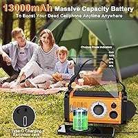 AXYEBI 48100mWh Crank Emergency Weather Radio — image 2