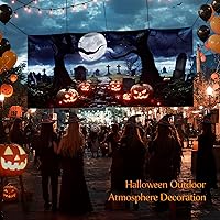 Tao-Ge Light Up Halloween Garage Door Cover 6ft x 13ft — image 9