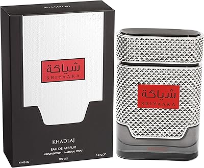 Khadlaj Shiyaaka Silver Eau de Parfum for Men, 3.4oz