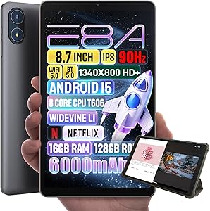 Zuleisy E8A Android 15 Tablet 8.7-inch, 16GB RAM, 128GB Storage