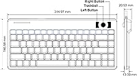 Perixx PERIBOARD-505H Wired Mini Keyboard with Trackball — image 8