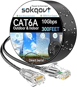 Sokqovt Cat6a Ethernet Cable 300ft Review