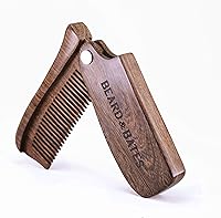 Beard & Bates The Sandalwood Switchblade Folding Wooden Beard Comb — image 3
