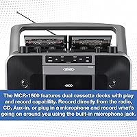 Jensen MCR-1500 Portable Stereo CD Player and Dual-Deck Cassette Player/Recorder — image 6
