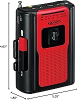 Jensen CR-100RB Retro Portable AM/FM Radio Cassette Player — image 8