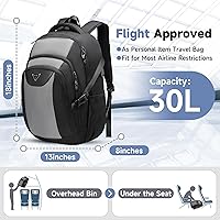 Ankyery Laptop Travel Backpack with USB Charging Port, 30L — image 4