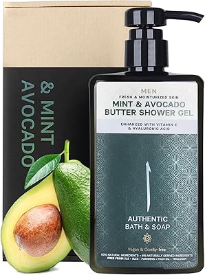 AUTHENTIC BATH & SOAP Organic Argan Oil Moisturizing Mens Body Wash 16.9 Fl Oz