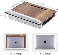Vigo Wood Laptop Tray - Adjustable Lap Desk for Bed & Sofa — image 2