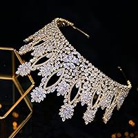 Aoligrace Luxury Cubic Zirconia Tiara - Gold — image 8